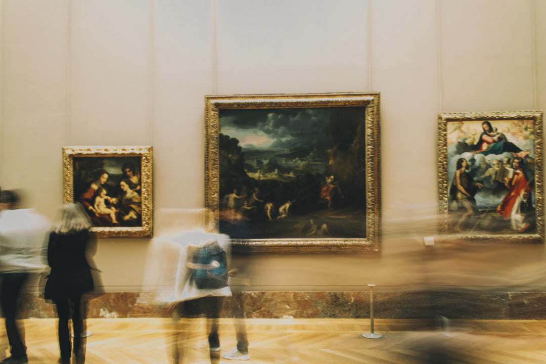 people in art museum