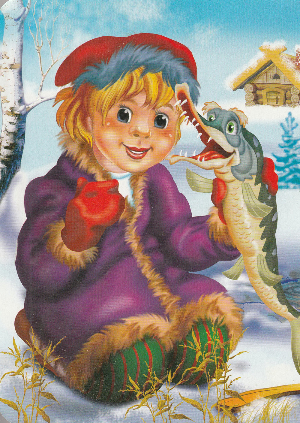 По щучьему велению. Книжки с DVD. Книжки-картонки-Егорова Е.-Проф-Пресс-Lookomorie