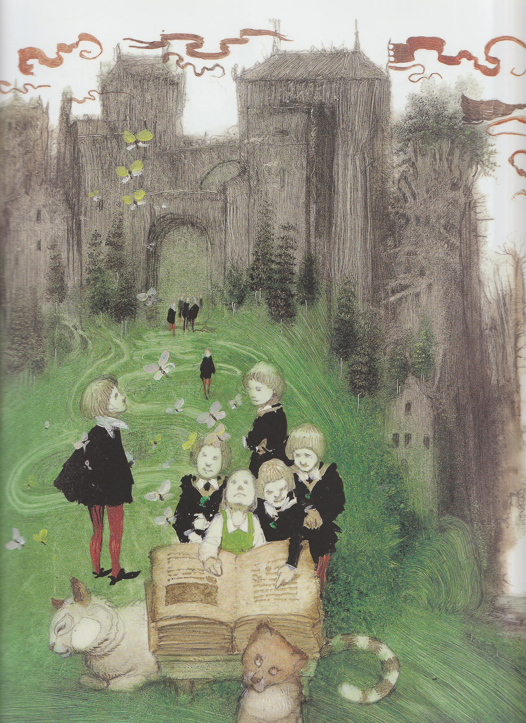 Х. Андерсен. Дикие Лебеди (пер. А. и П. Ганзен., илл. К. Челушкин)-Андерсен Х.-Акварель, Команда А-Lookomorie