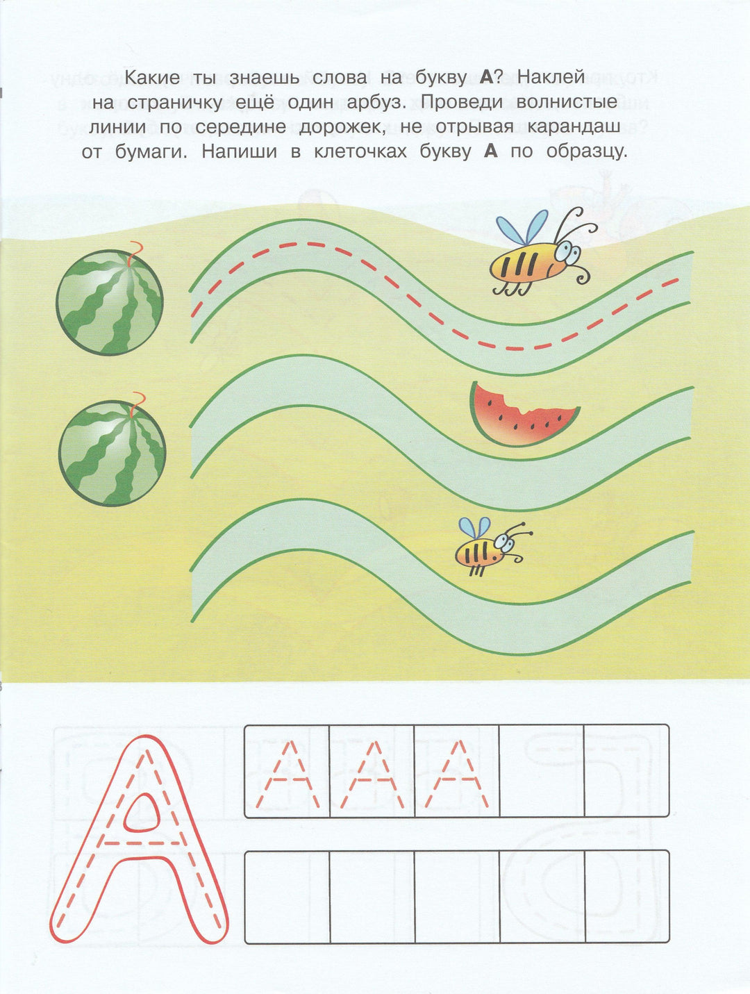 Пишем буквы 4-5 лет. С наклейками-Земцова О.-Махаон-Lookomorie