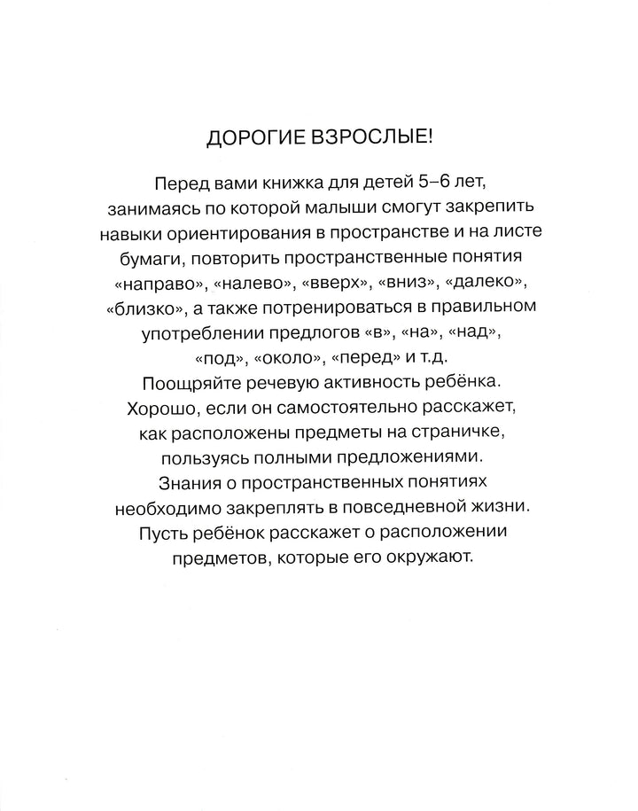 Вправо-влево, вверх-вниз. Ориентируемся в пространстве (5-6 лет)-Земцова О.-Махаон-Lookomorie