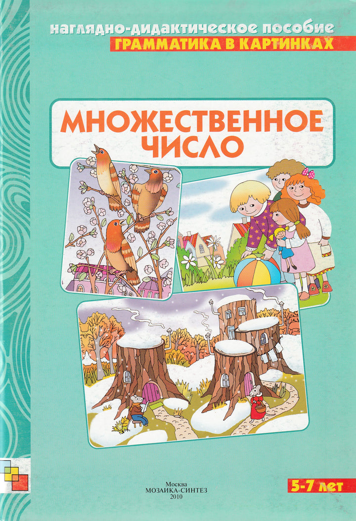 Грамматика в картинках Множественное число. 5-7 лет. Наглядно-дидактическое пособие-Бывшева А.-Мозаика-Синтез-Lookomorie